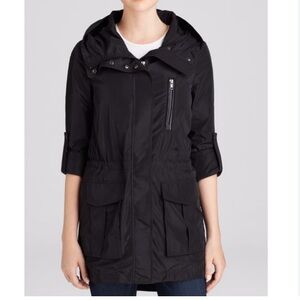 Mackage Gypsy Anorak rain jacket water resistant hooded cargo rain coat black M